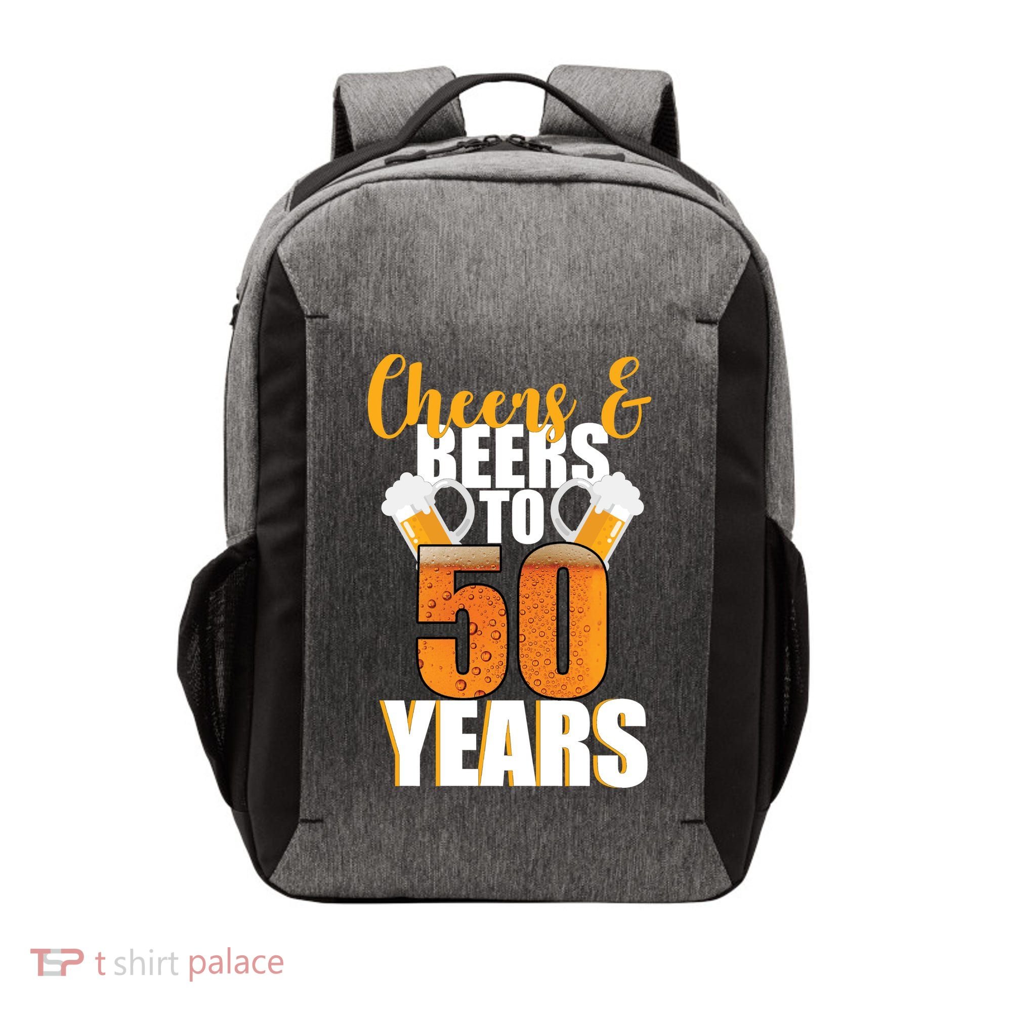50th Birthday Cheers & Beers To 50 Years Vector Backpack
