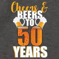50th Birthday Cheers & Beers To 50 Years Vector Backpack thumb 2