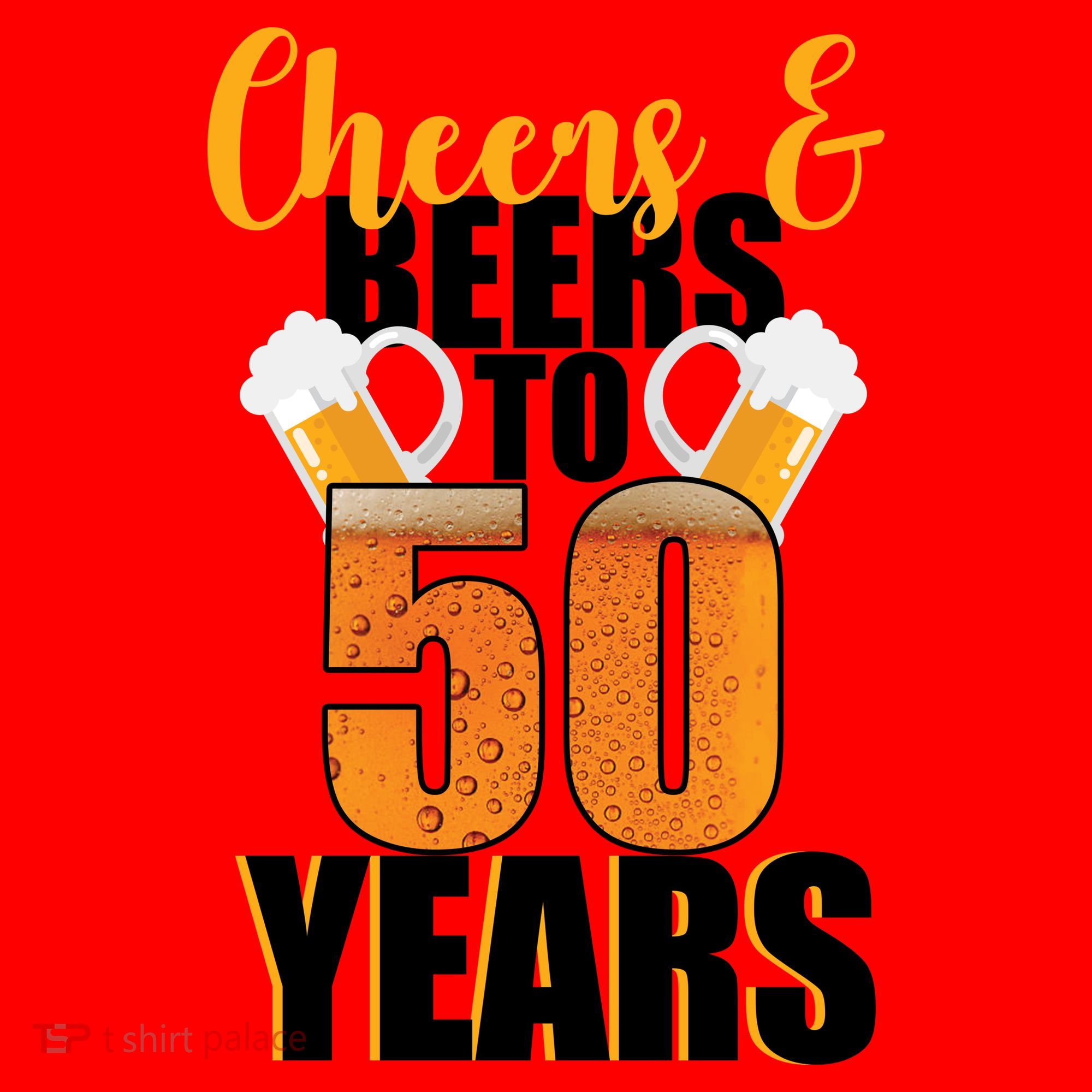 50th Birthday Cheers & Beers To 50 Years Santa Hat