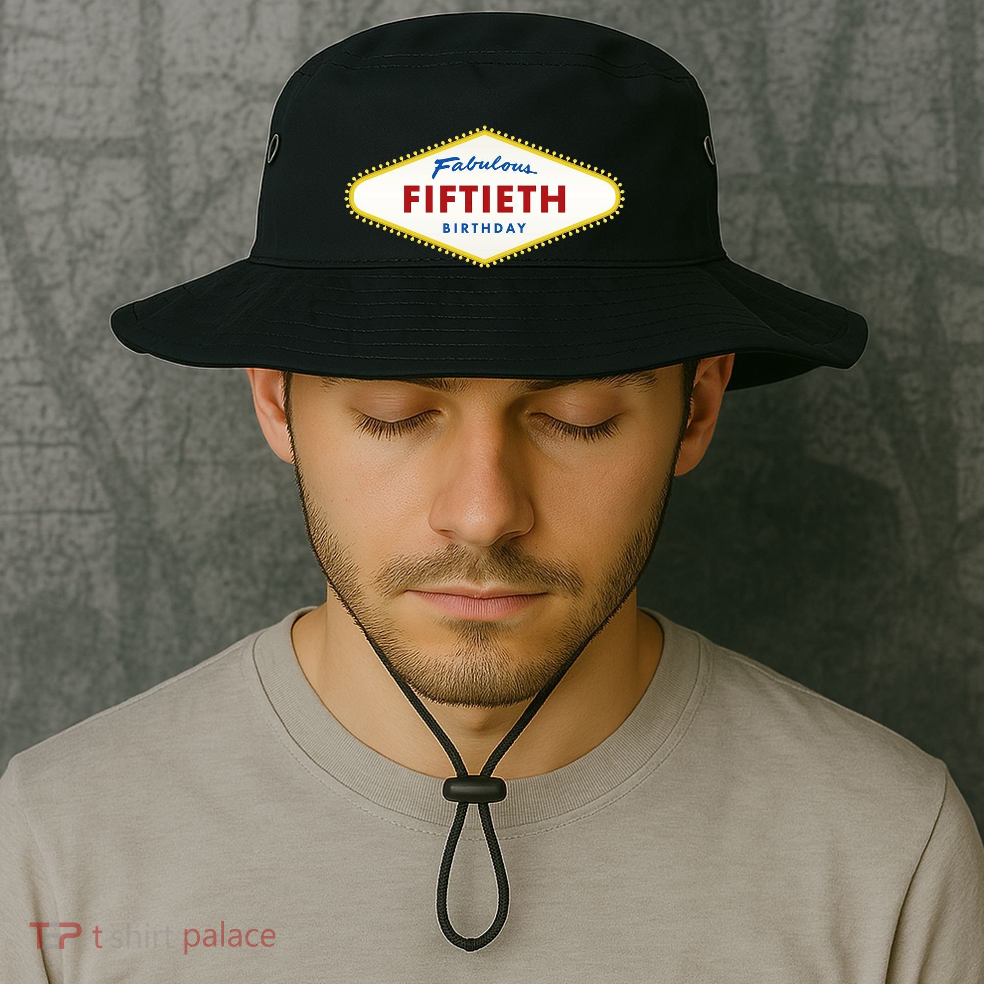 50th Birthday Las Vegas Fabulous fiftieth Bucket Hat