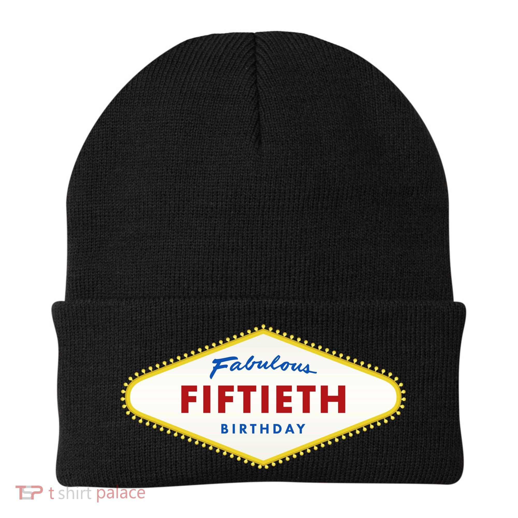 50th Birthday Las Vegas Fabulous fiftieth Beanie