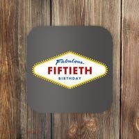 50th Birthday Las Vegas Fabulous fiftieth Coaster thumb 0