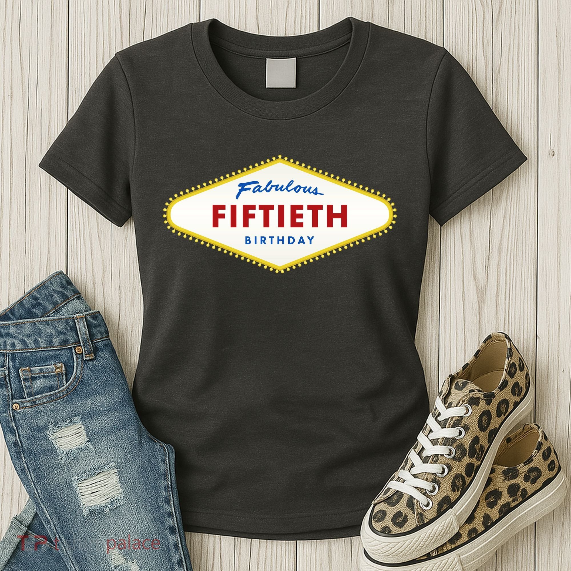 50th Birthday Las Vegas Fabulous fiftieth Women's T-Shirt