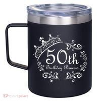 50th Birthday Princess 12oz Stainless Steel Coffee Mug thumb 2