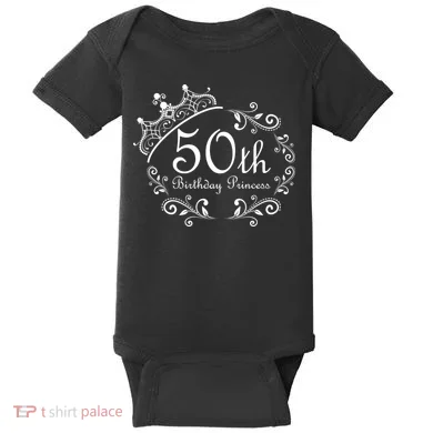 50th Birthday Princess Baby Bodysuit