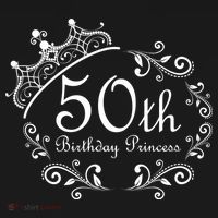 50th Birthday Princess Cropped Pullover Crew thumb 4