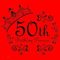 50th Birthday Princess Santa Hat thumb 1