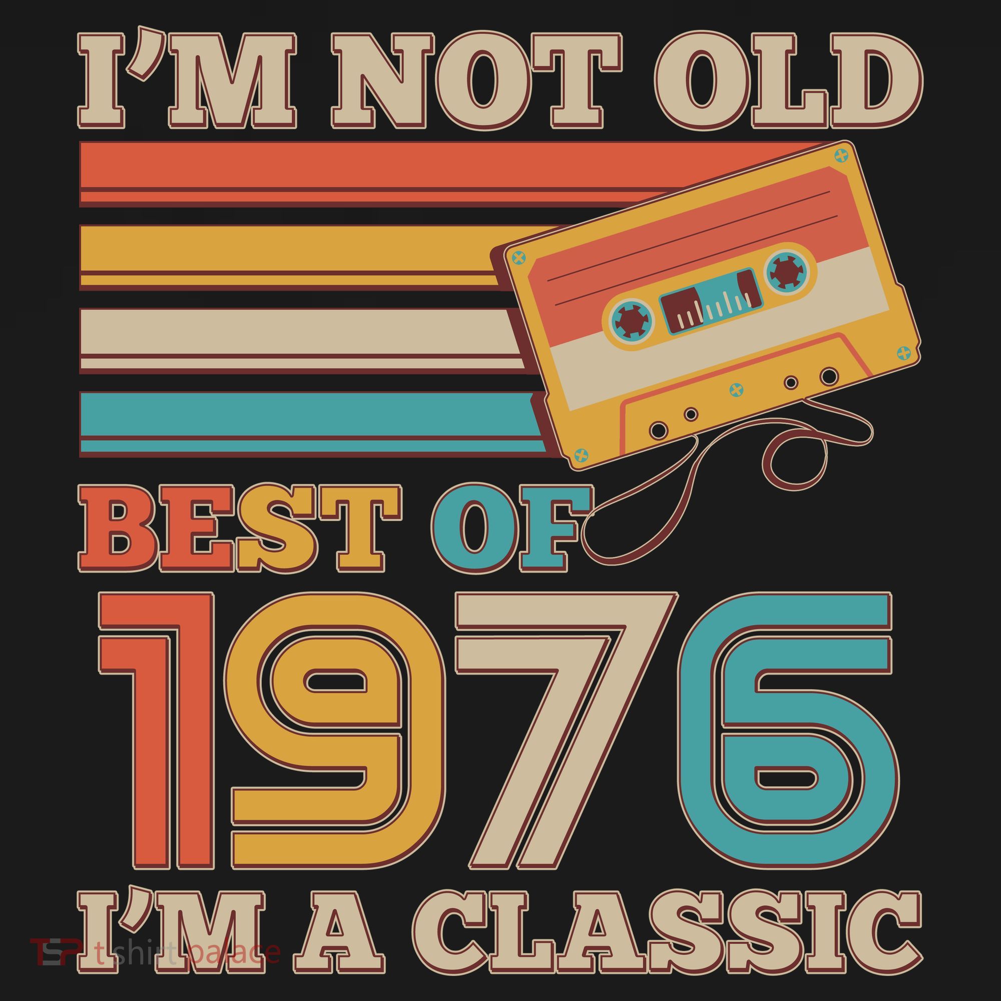 50th 1976 Birthday Retro I'm Not Old I'm A Classic Best Of Cassette Tape  Women's Tank Top