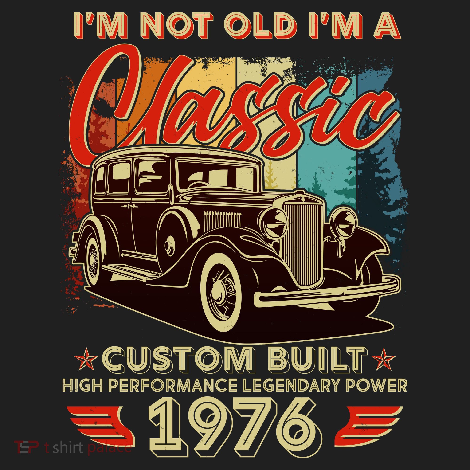 50th 1976 Birthday I'm Not Old I'm A Classic Custom Built High Performance Legendary Power  Ladies Heavyweight Boxy Pullover Hoodie