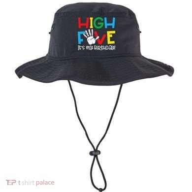 5yr 5th Birthday Funny High Five Its My Birthday Bucket Hat