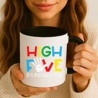 5yr 5th Birthday Funny High Five Its My Birthday Coffee Mug thumb 3