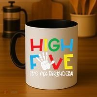 5yr 5th Birthday Funny High Five Its My Birthday Coffee Mug thumb 4
