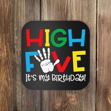 5yr 5th Birthday Funny High Five Its My Birthday Coaster