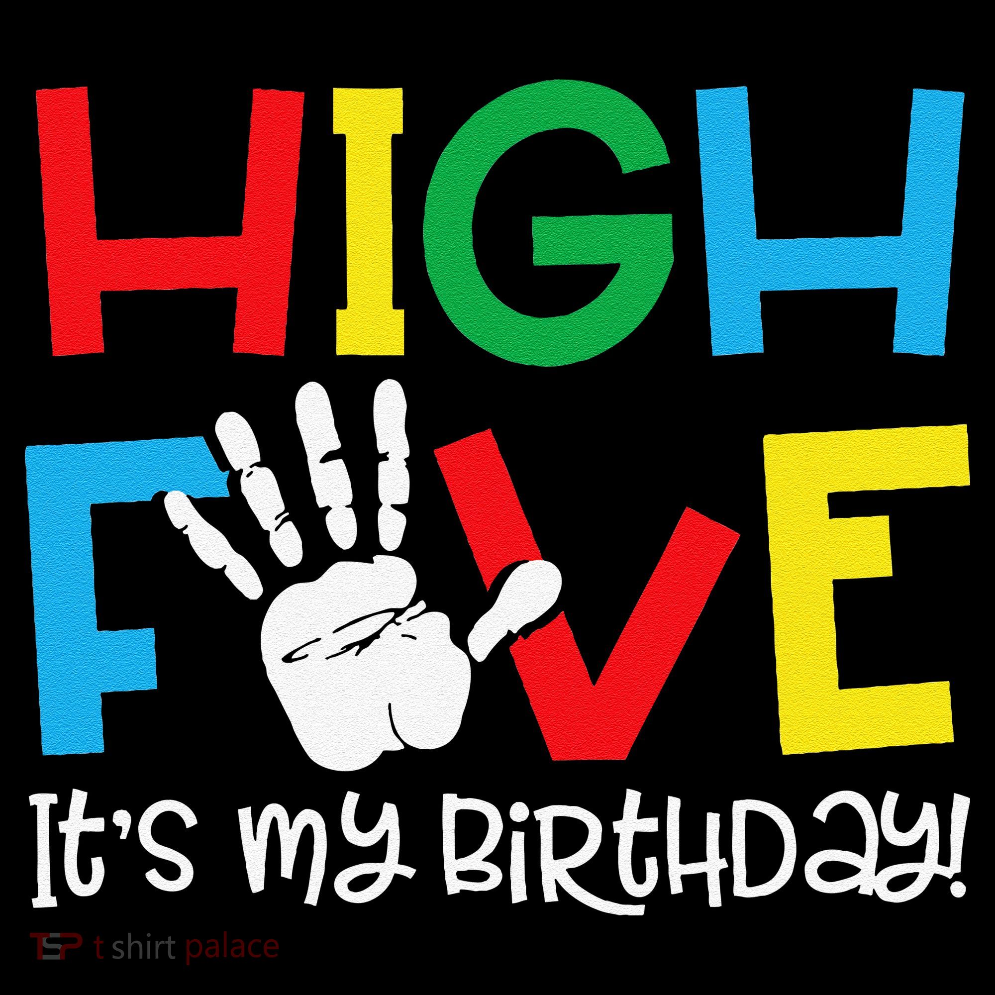5yr 5th Birthday Funny High Five Its My Birthday Women's Hoodie
