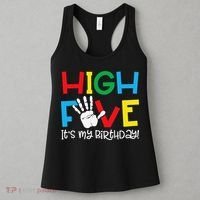 5yr 5th Birthday Funny High Five Its My Birthday Women's Tank Top thumb 3