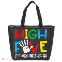 5yr 5th Birthday Funny High Five Its My Birthday Tote Bag thumb 0