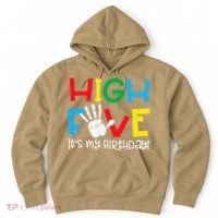 5yr 5th Birthday Funny High Five Its My Birthday Hoodie thumb 0