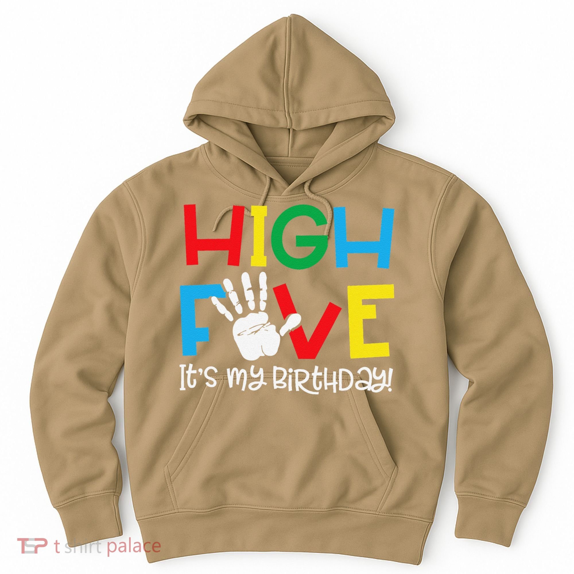 5yr 5th Birthday Funny High Five Its My Birthday Hoodie