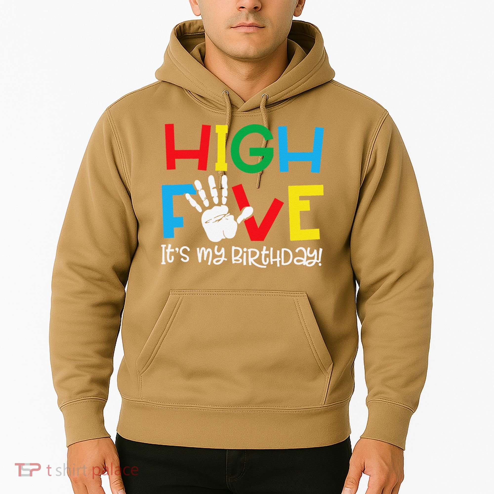 5yr 5th Birthday Funny High Five Its My Birthday Hoodie