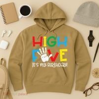 5yr 5th Birthday Funny High Five Its My Birthday Hoodie thumb 3