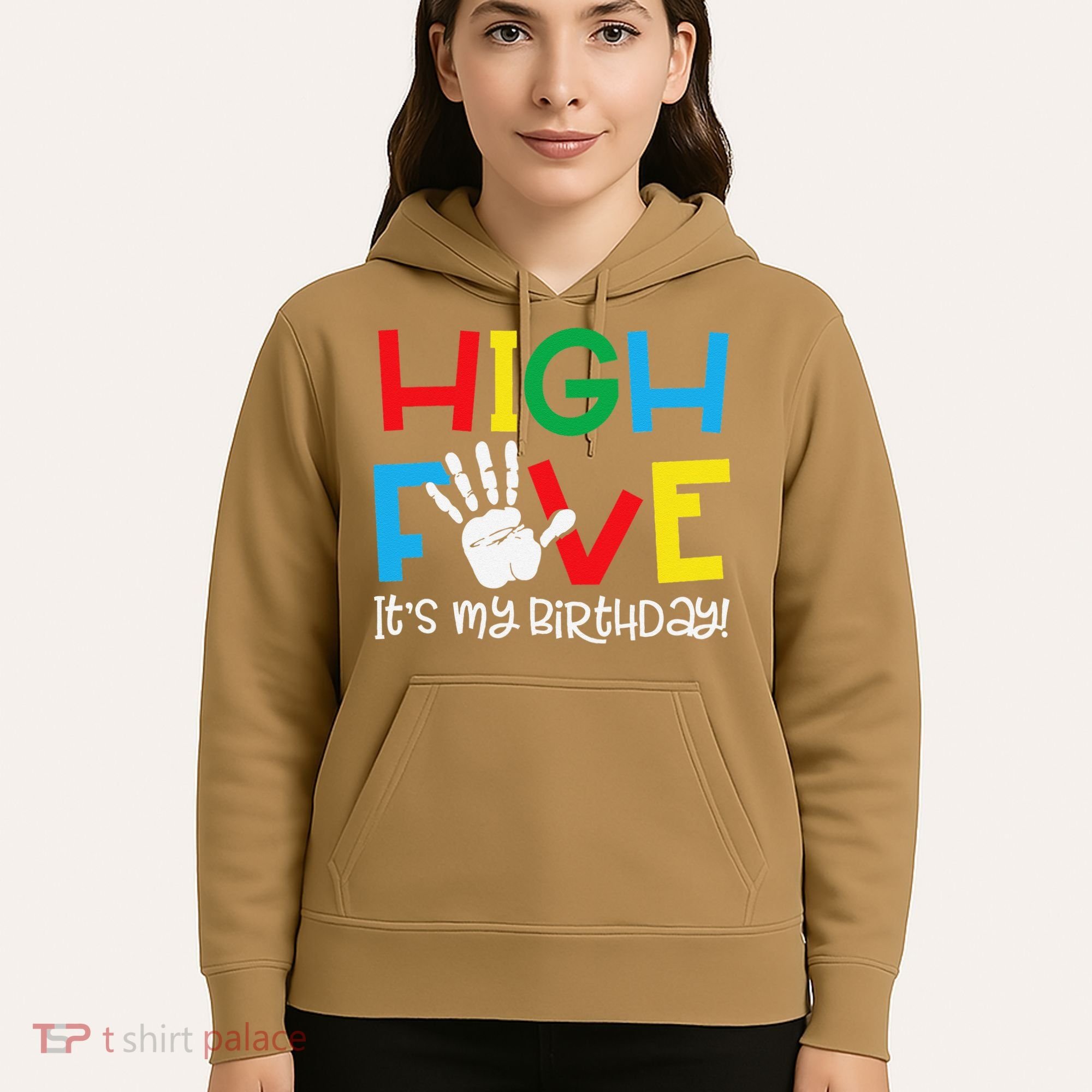 5yr 5th Birthday Funny High Five Its My Birthday Hoodie
