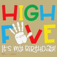 5yr 5th Birthday Funny High Five Its My Birthday Long Sleeve Shirt thumb 2