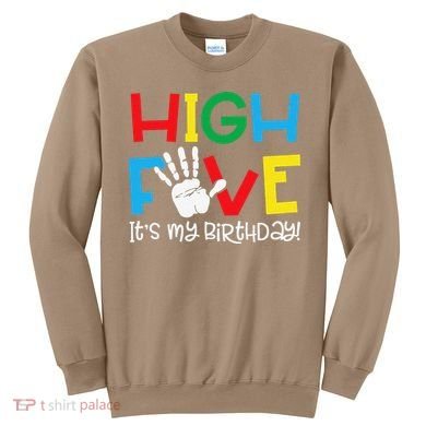 5yr 5th Birthday Funny High Five Its My Birthday Sweatshirt