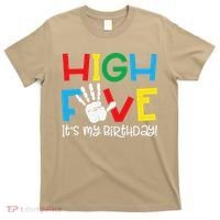5yr 5th Birthday Funny High Five Its My Birthday T-Shirt thumb 0
