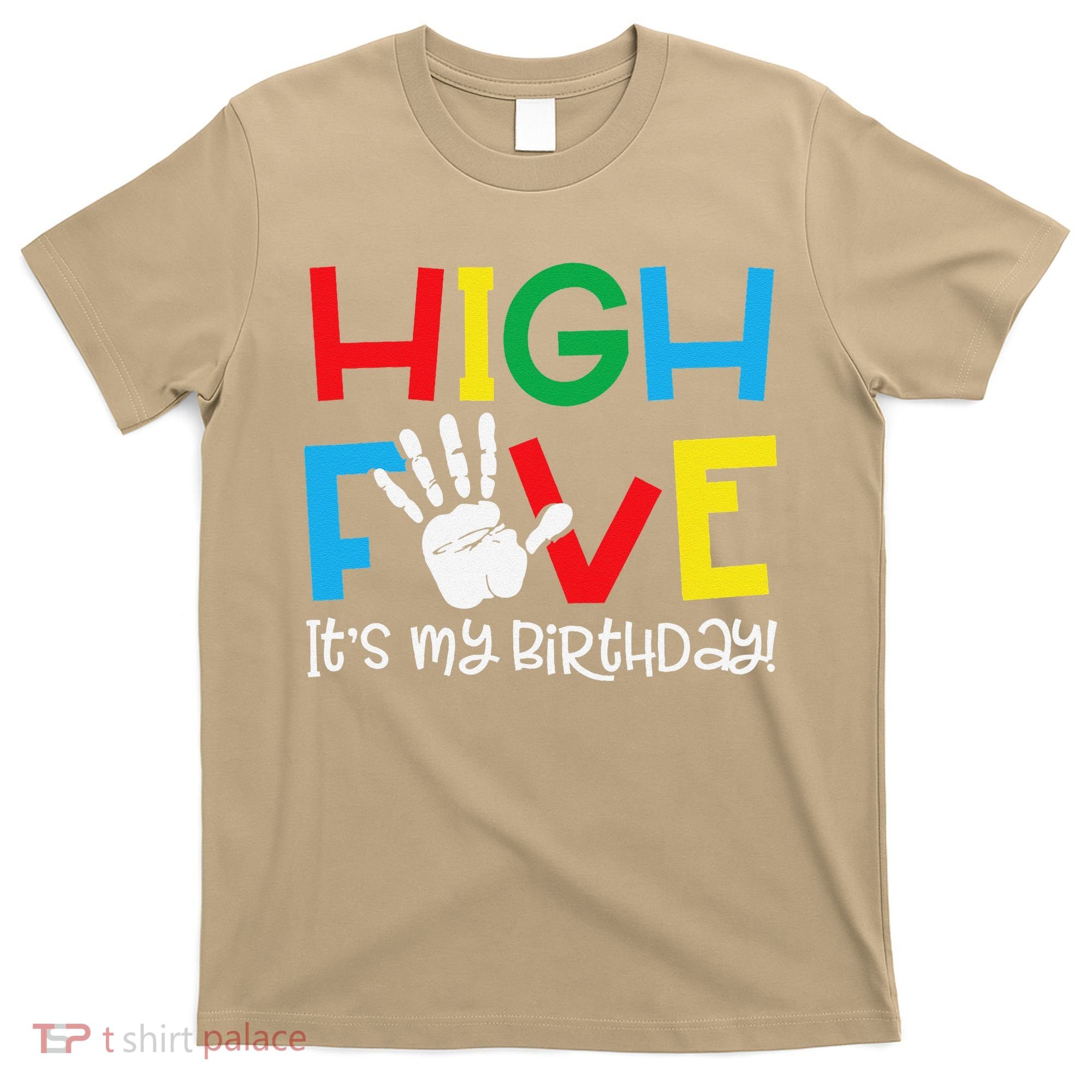 5yr 5th Birthday Funny High Five Its My Birthday T-Shirt