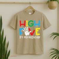 5yr 5th Birthday Funny High Five Its My Birthday T-Shirt thumb 2