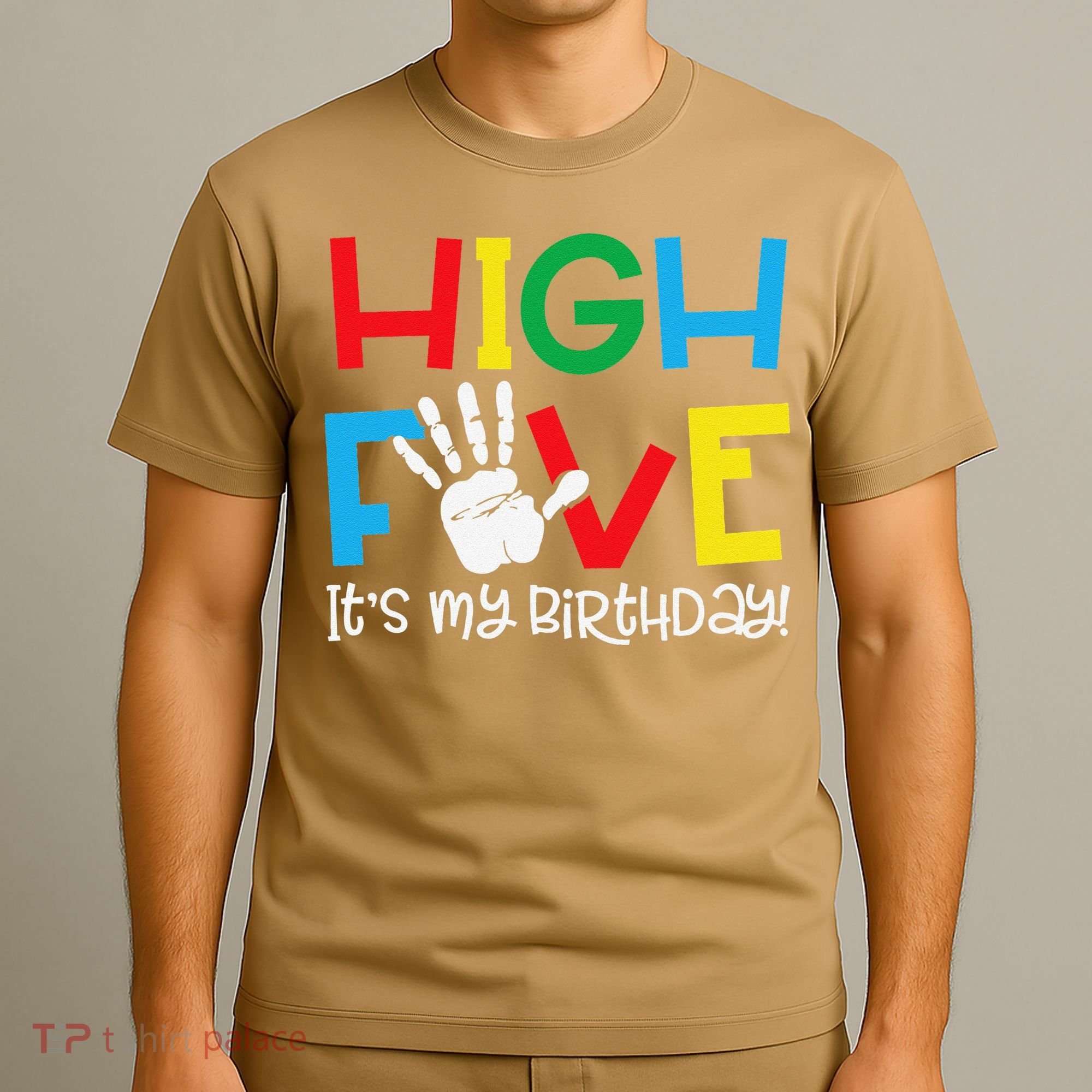 5yr 5th Birthday Funny High Five Its My Birthday T-Shirt