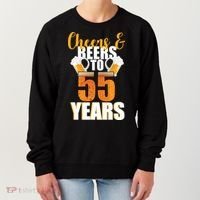 55th Birthday Cheers & Beers To 55 Years Women's Sweatshirt thumb 0