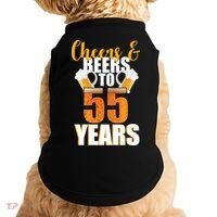 55th Birthday Cheers & Beers To 55 Years Doggie Tank thumb 0