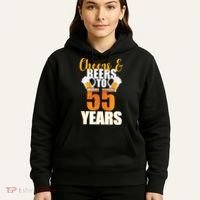 55th Birthday Cheers & Beers To 55 Years Hoodie thumb 5
