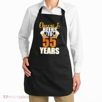 55th Birthday Cheers & Beers To 55 Years Apron thumb 2