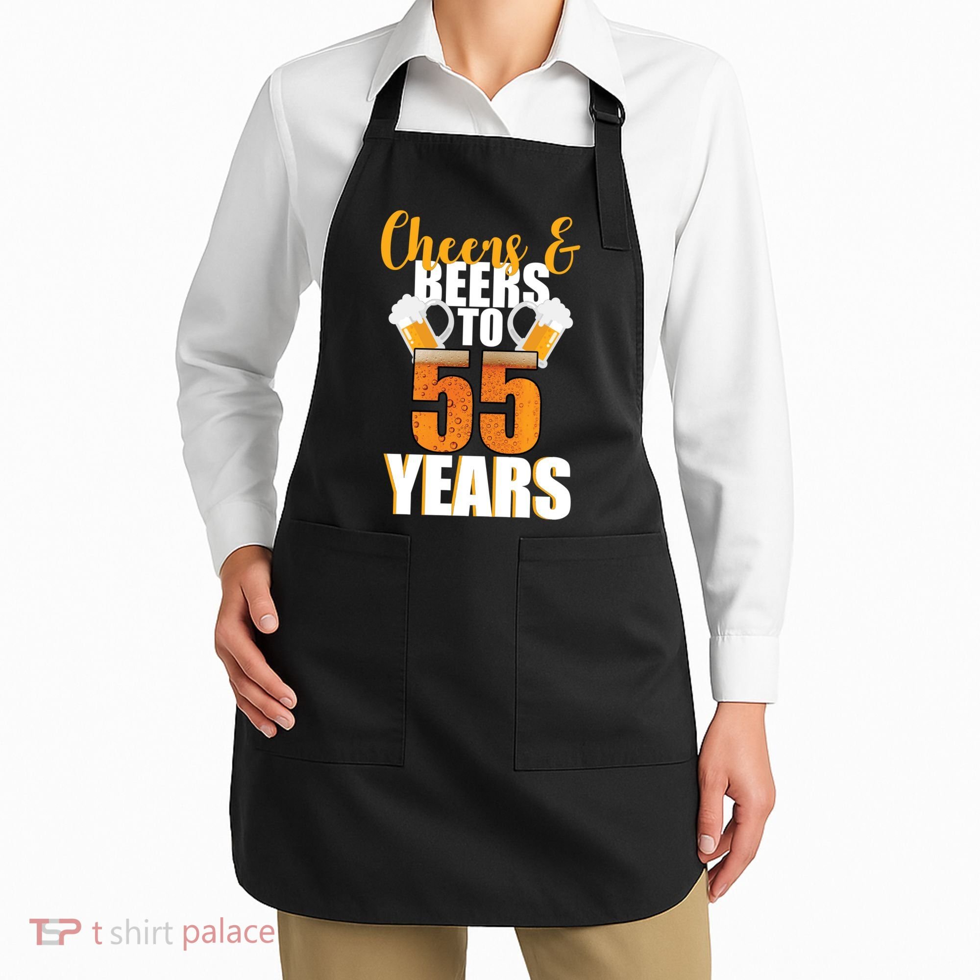 55th Birthday Cheers & Beers To 55 Years Apron