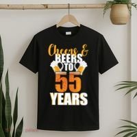 55th Birthday Cheers & Beers To 55 Years T-Shirt thumb 2