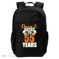 55th Birthday Cheers & Beers To 55 Years Backpack thumb 0