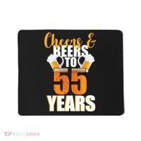 55th Birthday Cheers & Beers To 55 Years Mousepad thumb 0