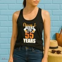 55th Birthday Cheers & Beers To 55 Years Women's Tank Top thumb 2