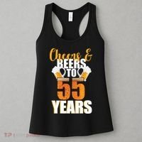 55th Birthday Cheers & Beers To 55 Years Women's Tank Top thumb 3
