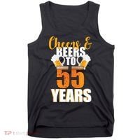 55th Birthday Cheers & Beers To 55 Years Tank Top thumb 0