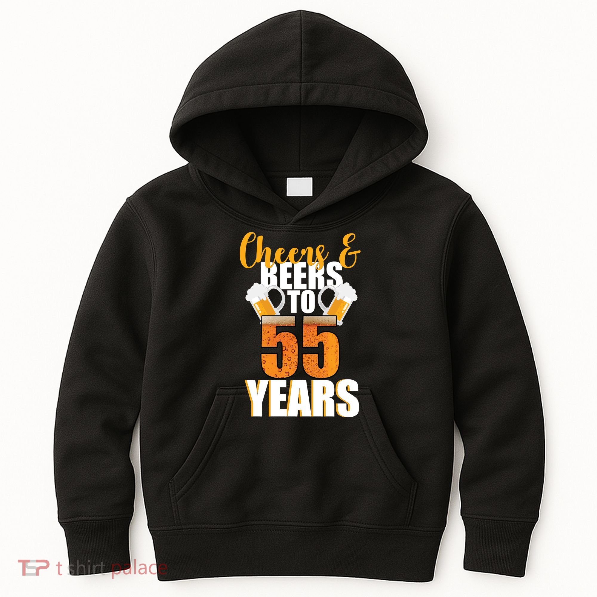 55th Birthday Cheers & Beers To 55 Years Kids Hoodie