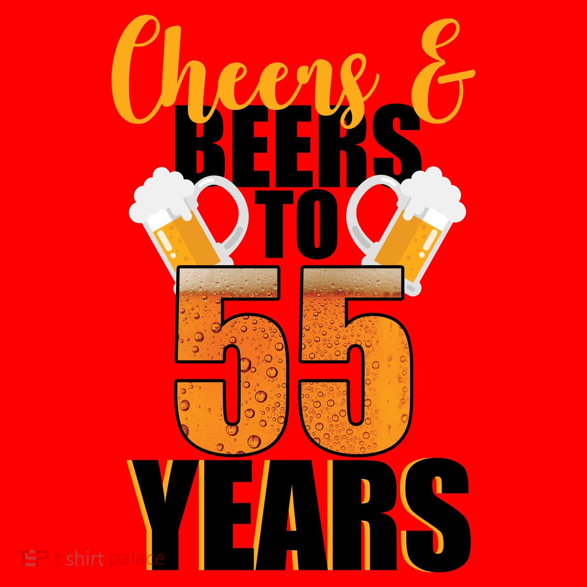55th Birthday Cheers & Beers To 55 Years Santa Hat