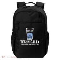 50% Air 50% Water Technically The Glass Is Completely Full Backpack thumb 0
