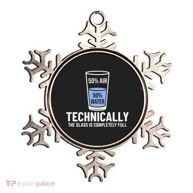 50% Air 50% Water Technically The Glass Is Completely Full Ornament