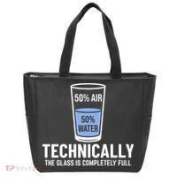 50% Air 50% Water Technically The Glass Is Completely Full Tote Bag thumb 0