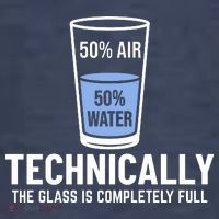 50% Air 50% Water Technically The Glass Is Completely Full Women's T-Shirt thumb 6