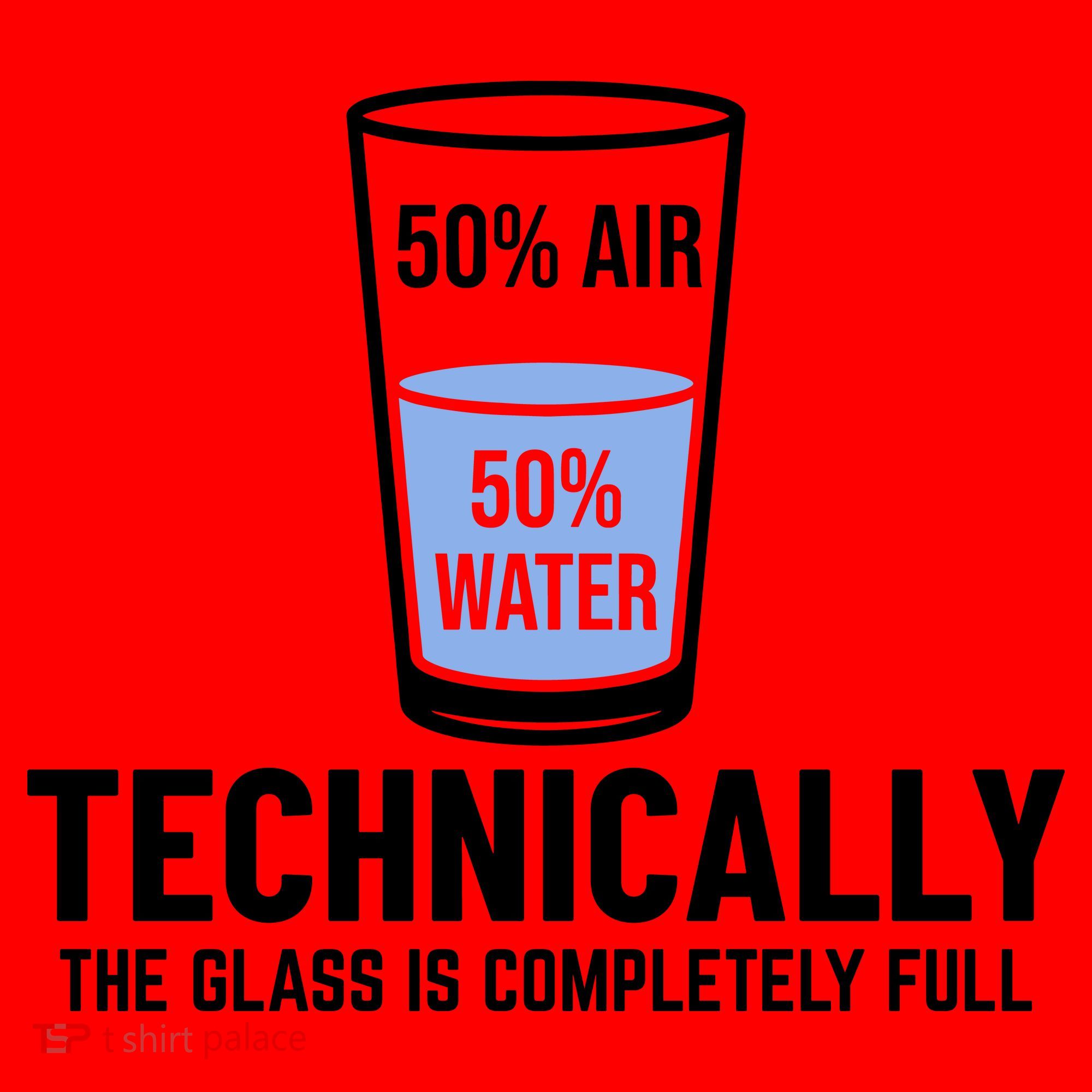 50% Air 50% Water Technically The Glass Is Completely Full Santa Hat