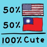 50% American 50% Taiwanese 100% Cute U S Taiwan Flags Great Gift T-Shirt thumb 6